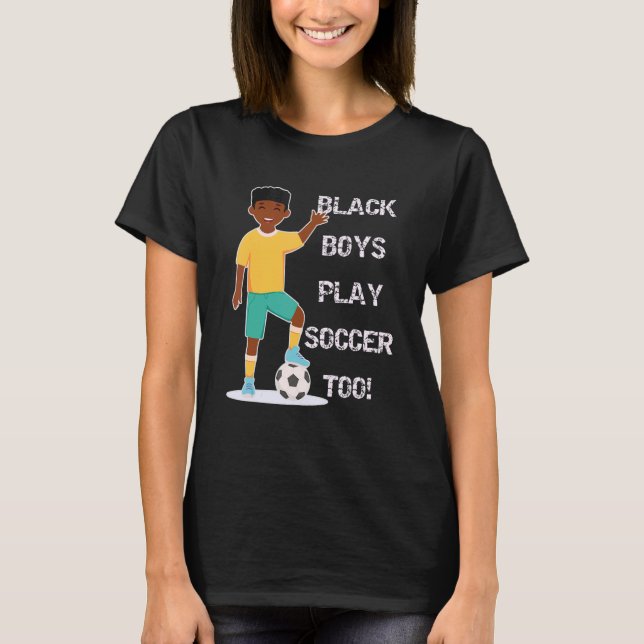 Camiseta Jovens Rapazes Jovens Jogadores De Futebol America (Frente)