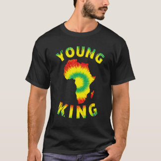 Camiseta Jovens Rei África mapeiam Kente Closure Men Mulher