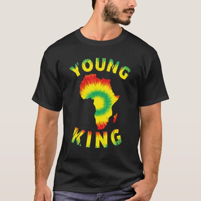 Camiseta Jovens Rei África mapeiam Kente Closure Men Mulher (Frente)