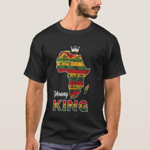 Camiseta Jovens Rei Africanos Mapeiam Homens De Arte Kente
