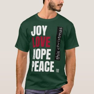 Camiseta Joy Ama Esperança Paz Este Natal