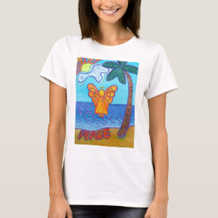 Camiseta Joy and Peace Beach Angel Art T-shirts personaliza