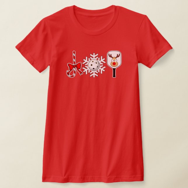 Camiseta Joy Candy Cane Snowball Deer (Postura )