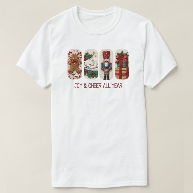 Camiseta Joy & Cheer All Year (Frente do Design)