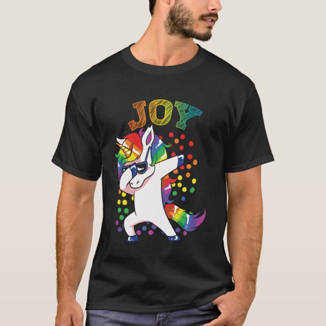 Camiseta Joy Dabbing Unicorn (Frente)