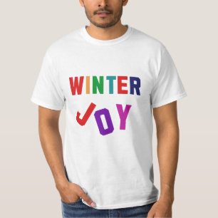 Camiseta Joy de inverno - Letras Coloridas Cozinhas