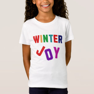 Camiseta Joy de inverno - Letras Coloridas Cozinhas