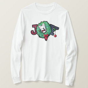 Camiseta Joy de Natal do KiniArt Westie Boy