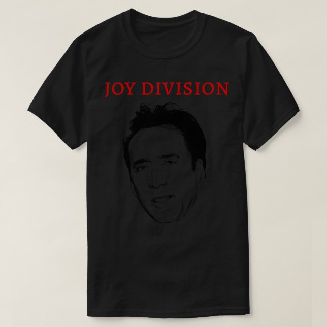 Camiseta Joy Division Nic Cage Parody Meme (Frente do Design)