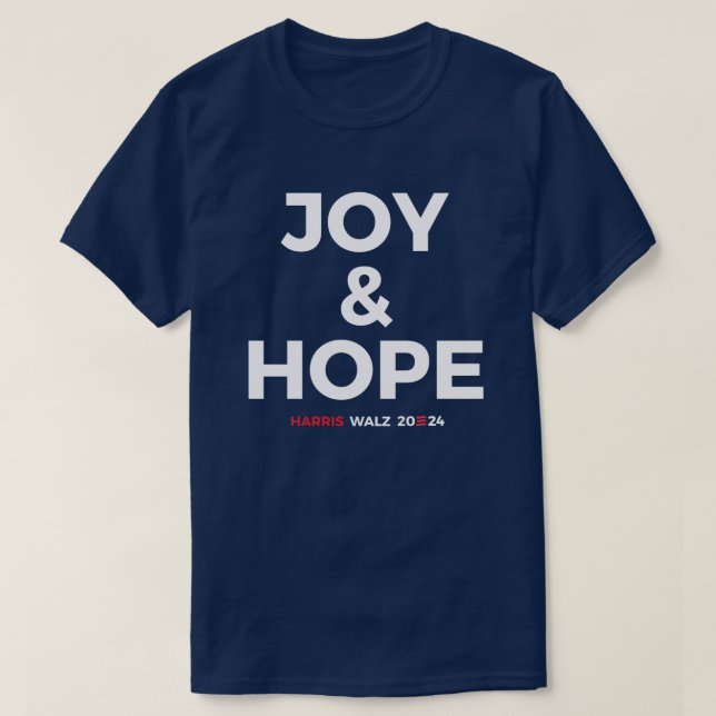 Camiseta Joy e Hope - Harris Walz 2024 (Frente do Design)