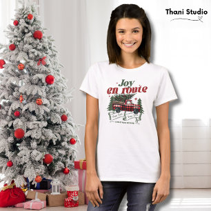 Camiseta Joy em rota Natal Começa Caminhão e Árvore X-Mas