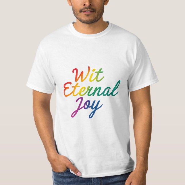 Camiseta Joy Eterno - Arte Típica Arco-Íris (Frente)