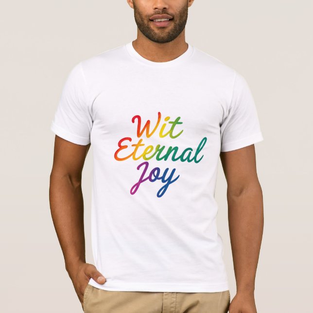 Camiseta Joy Eterno - Arte Típica Arco-Íris (Frente)