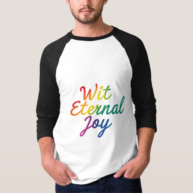 Camiseta Joy Eterno - Arte Típica Arco-Íris (Frente)