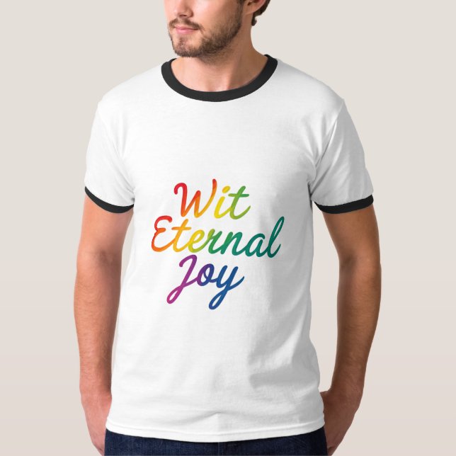 Camiseta Joy Eterno - Arte Típica Arco-Íris (Frente)
