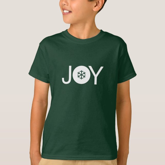 Camiseta Joy Green e White Kids T-Shirt (Frente)