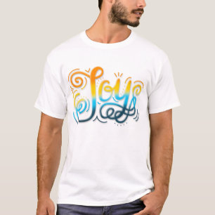 Camiseta Joy Hand Lettering AroAce Pride Sunset