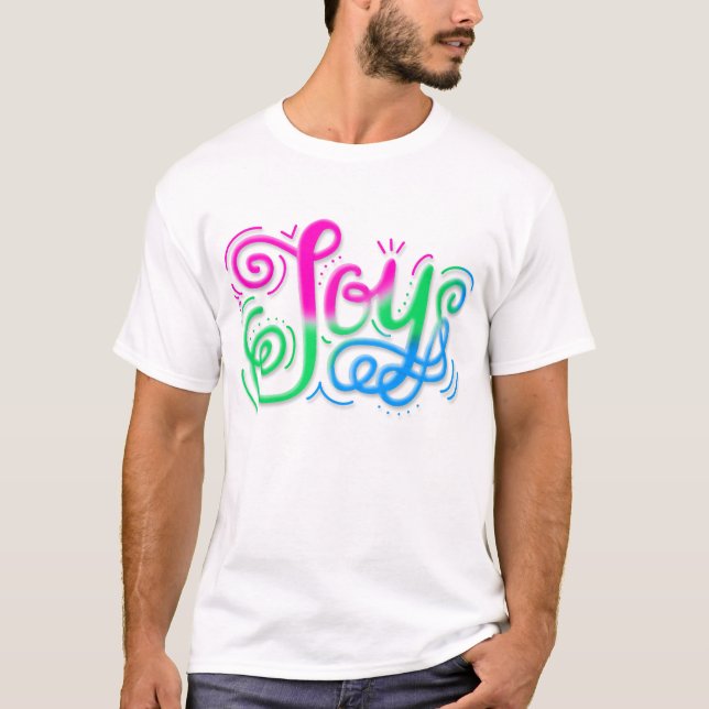Camiseta Joy Hand Lettering Polysexual Poly (Frente)