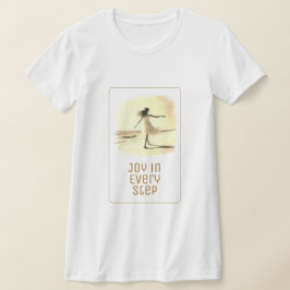 Camiseta "Joy in All Step" - Versão do ouro