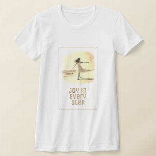 Camiseta "Joy in All Step" - Versão do ouro