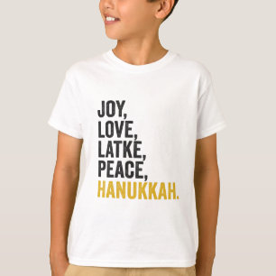 Camiseta Joy Love Trava Paz Hanukkah Engraçado Judeu