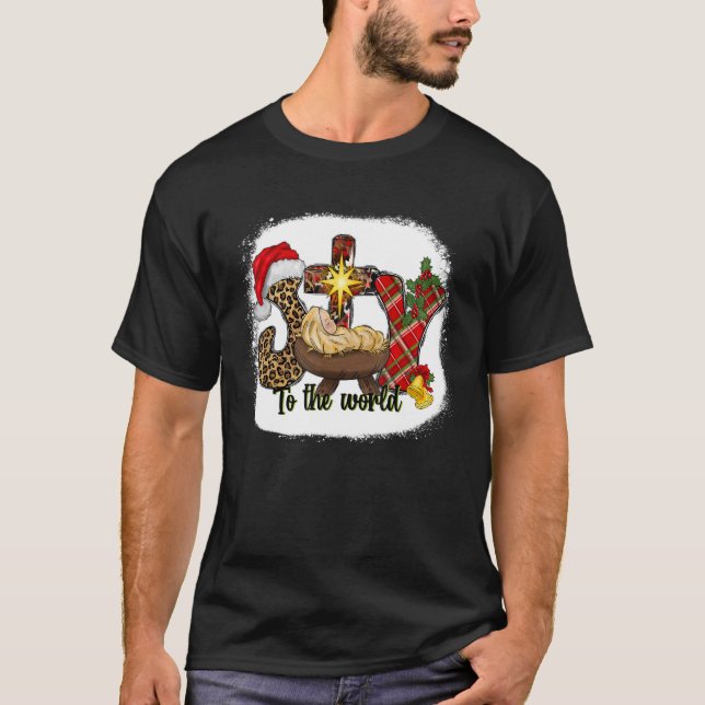 Camiseta Joy To The World Baby Jesus In The Manger Christma (Frente)