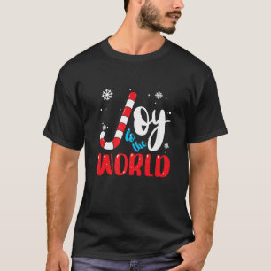 Camiseta Joy to the World Candy Cane Christmas Match
