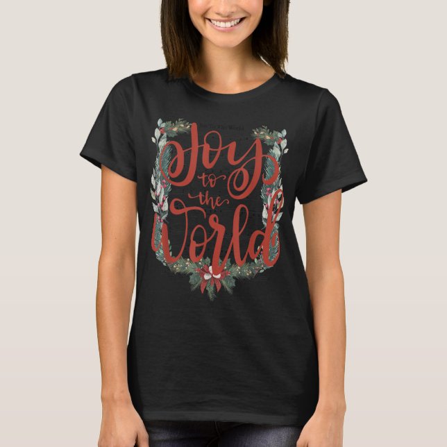 Camiseta Joy-To-The-World Christian Christmas Jesus Birth M (Frente)
