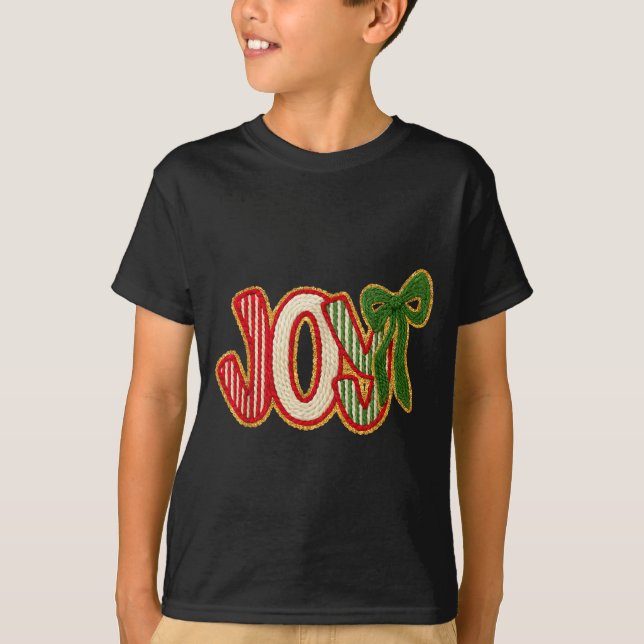 Camiseta Joy To The World Crochet Jesus Christian Holiday C (Frente)