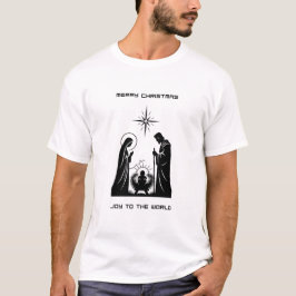 Camiseta Joy to the World T-Shirt | Minimalist Nativity