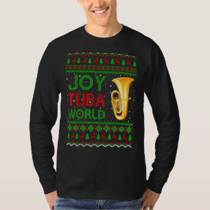Camiseta Joy Tuba World Music Xmas Ugly Tuba Natal
