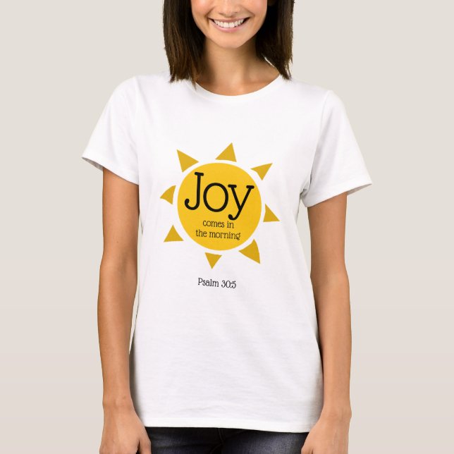 Camiseta JOY VEM NA MANHÃ, Salm Christian CUSTOM (Frente)