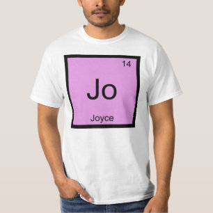 Camiseta Joyce Nome Química Elemento Tabela Periódica