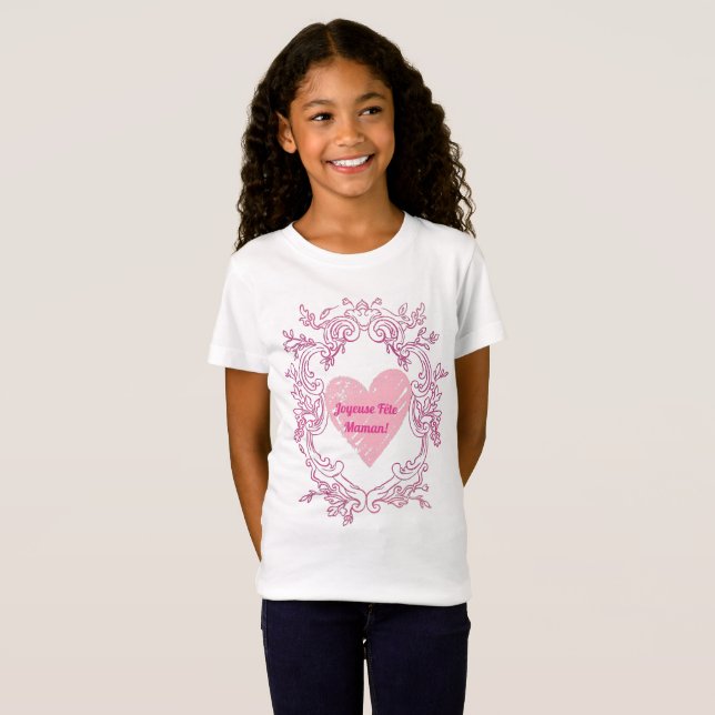 Camiseta Joyeuse fête maman (Frente Completa)