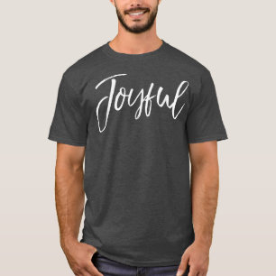 Camiseta Joyful Calliografia Script Joy Vintage Christian T