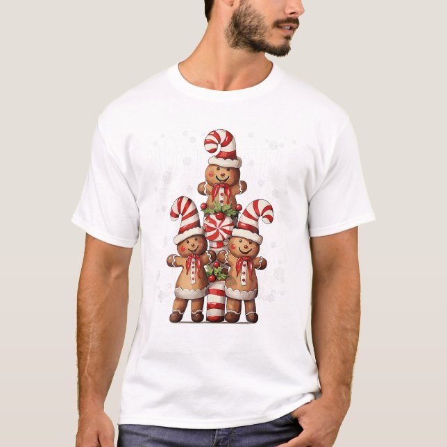 Camiseta Joyful Candy Cane Trio (Frente)