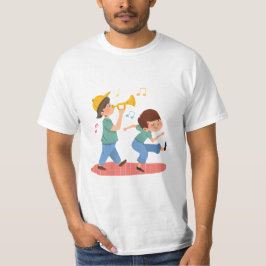 Camiseta Joyful Colorful Watercolor Music Play Design