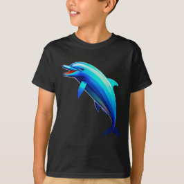 Camiseta "Joyful Dolphin Dance: Espalhando perto do barco"