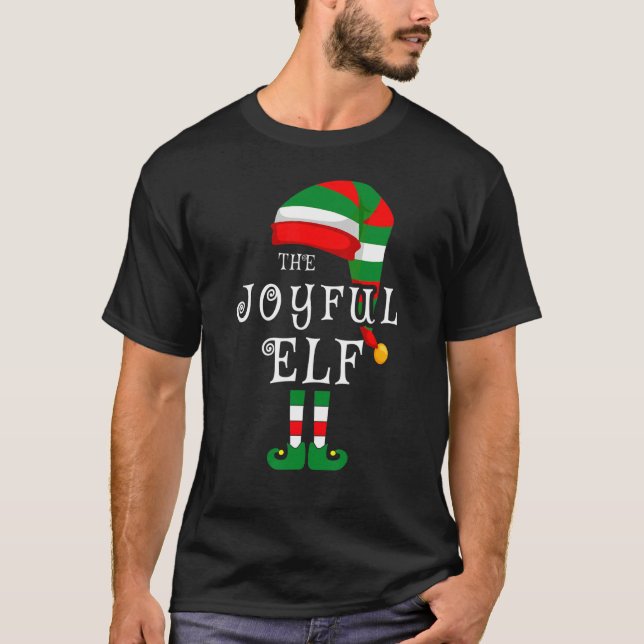 Camiseta Joyful Elf Family Christmas Mating Pajamas Group (Frente)