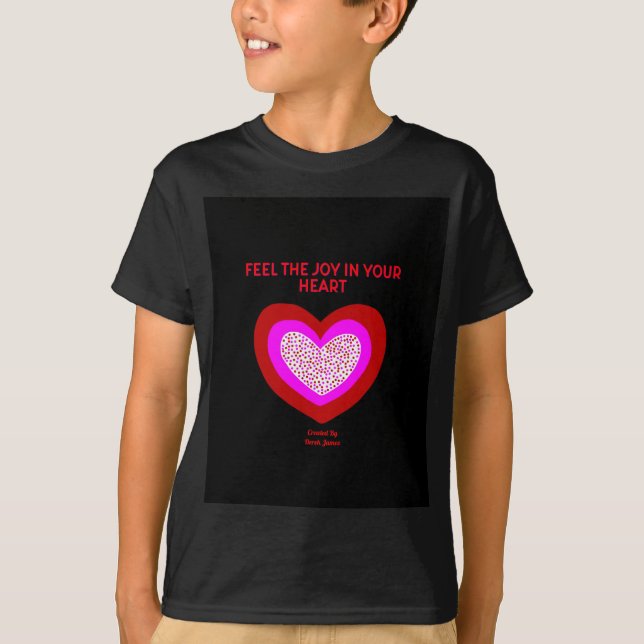 Camiseta Joyful Hearts Boys Black Basic T Shirt (Frente)