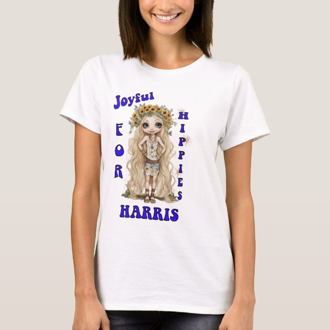 Camiseta Joyful Kamala Harris Presidente Hippie Boho (Frente)