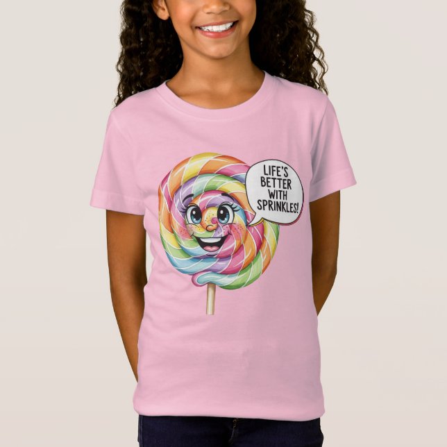 Camiseta Joyful Lollipop, de Natasha Us (Frente)