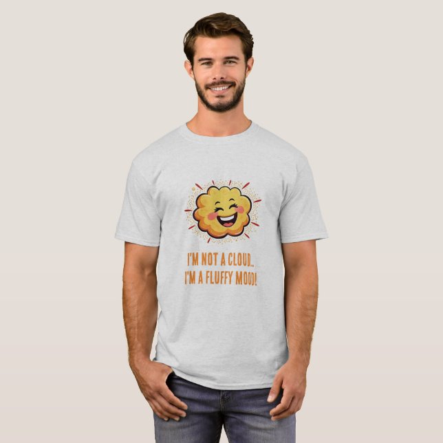 Camiseta Joyful Rindo da Arte da Nuvem Kawaii (Frente Completa)