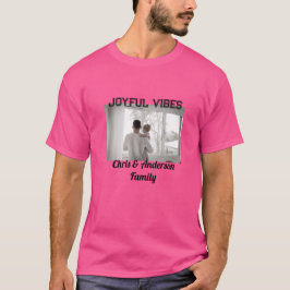 Camiseta Joyful Vibes pai filho da família Natal p