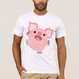 Camiseta Joyous Cartoon Pig T-Shirt