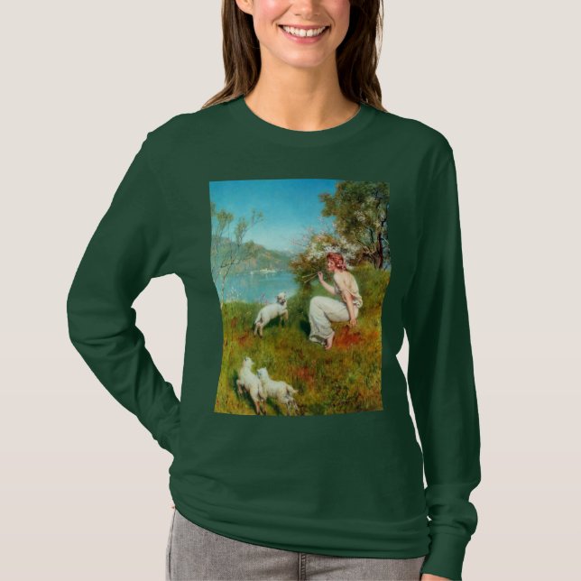 Camiseta Joys of Primavera (por John Collier) (Frente)