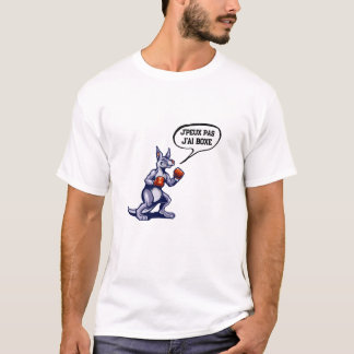 Camiseta J'peux pas j'ai boxe, kangourou boxeur