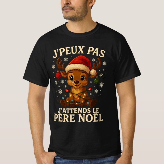 Camiseta j'peux pas j'attends le pere noel (Frente)