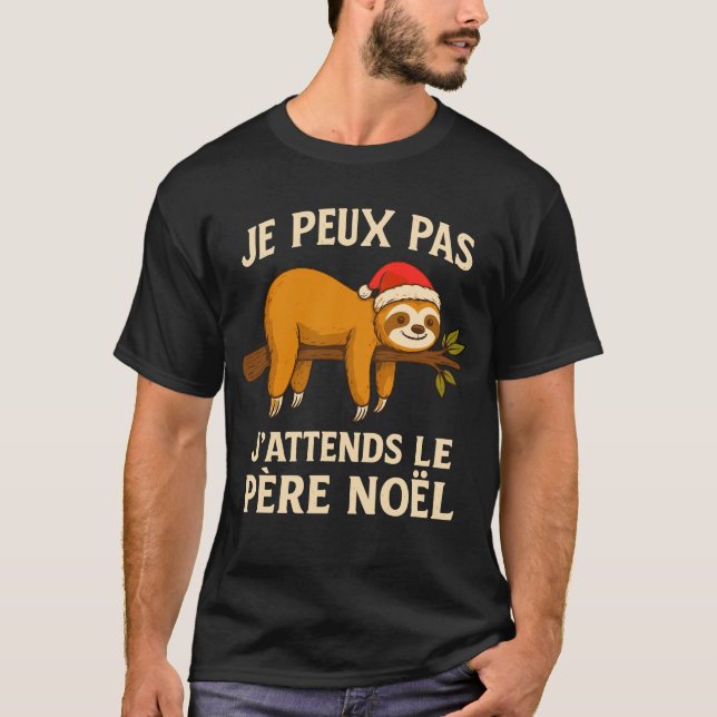 Camiseta J'peux pas J'attends Père Noël (Frente)