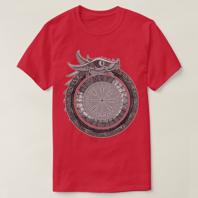 Camiseta Jrmungandr Encircling Compass (Frente do Design)